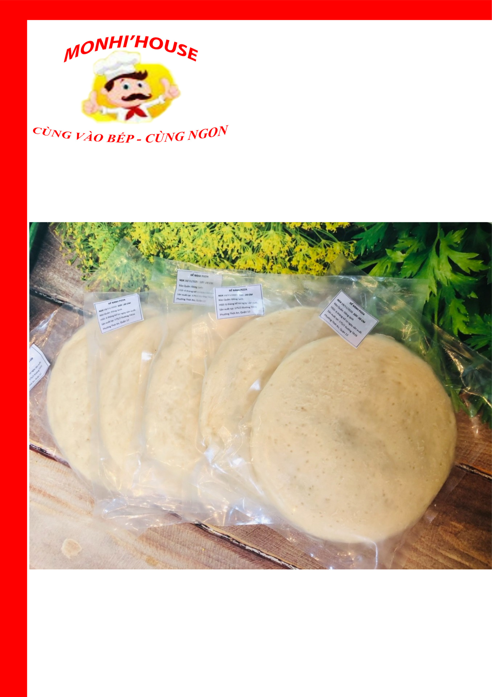 Đế bánh pizza đã nướng qua