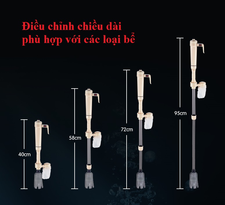 Máy bơm hút phân hồ cá dùng pin AS 615A JENECA