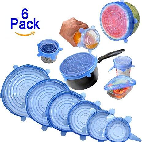 Bộ 6 nắp đậy bát đĩa đa năng bằng silicon chống tràn hiệu quả, bo 6 nap day bat dia da nang bang silicon chong tran hieu qua