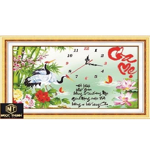 Tranh đính đá cao cấp Venus Cha Mẹ -KT: 75x50Cm