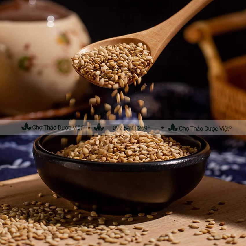 Hạt mè vàng hữu cơ 500g ( Vừng vàng khô làm sốt mè rang thơm ngon) - Chợ Thảo Dược Việt
