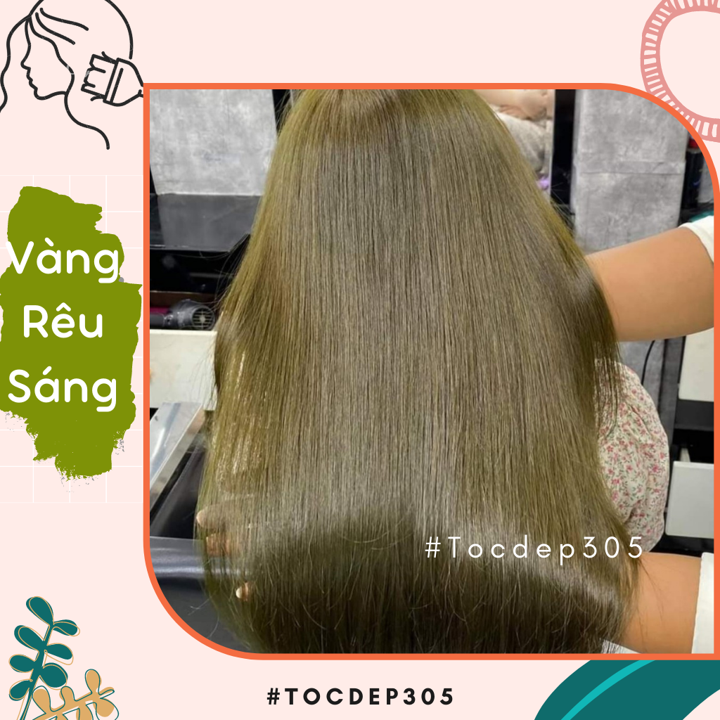 SET NHUỘM TÓC MÀU VÀNG RÊU (KÈM TRỢ NHUỘM)