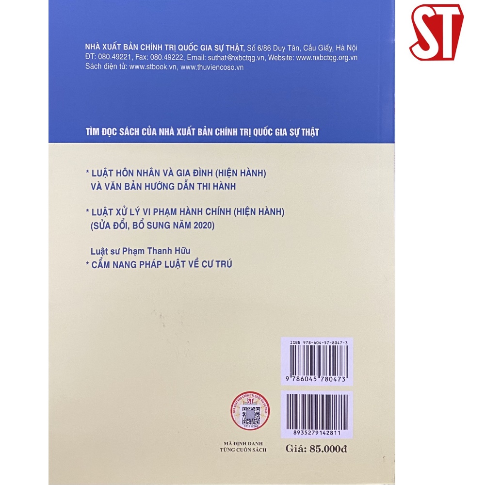 [Sách] Bình Luận Khoa Học Luật Cư Trú
