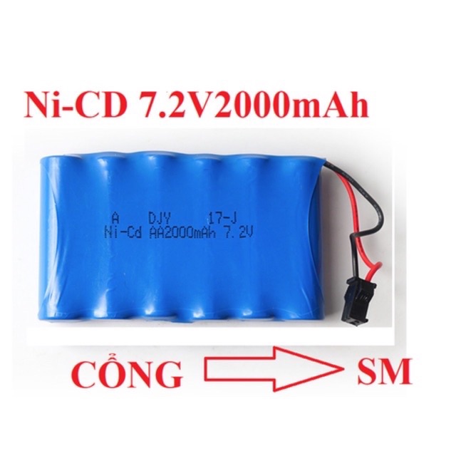 [HCM]Pin ni-cd 2000mah 7.2v