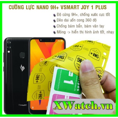 Kính cường lực dẻo nano 9h+ vsmart joy 1+ plus / joy 1 plus