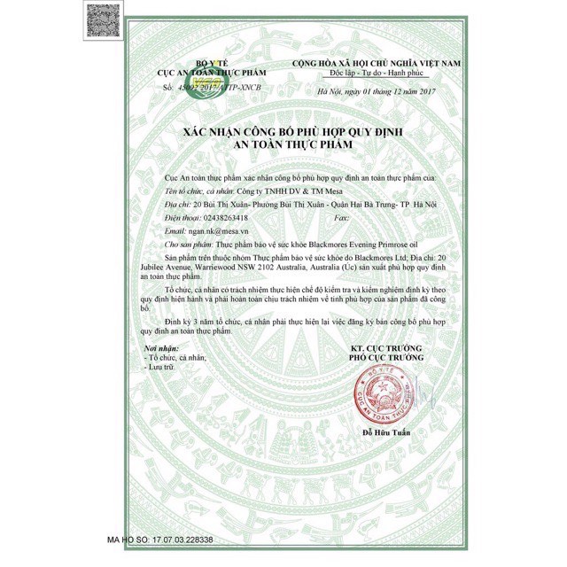 Tinh dầu hoa anh thảo Úc Blackmores Evening Primrose‎ (190v)