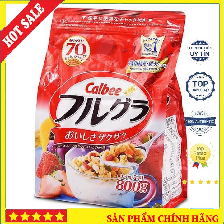 Ngũ cốc Calbee Ăn Kiêng Giảm Cân Nhật Bản Mix Sữa Chua Hoa Quả Trái Cây