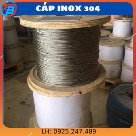 10 mét Cáp inox 304 (1,5 ly, 2 ly, 3 ly, 4 ly) CÁP THÉP Thái Bình Vina