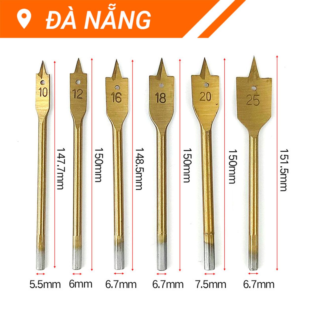 Bộ 6 mũi khoan đuôi cá