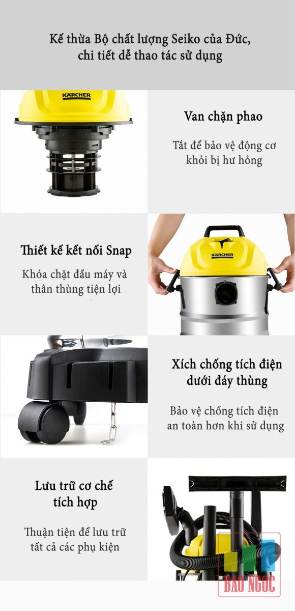 Máy hút bụi công nghiệp KARCHER WD1
