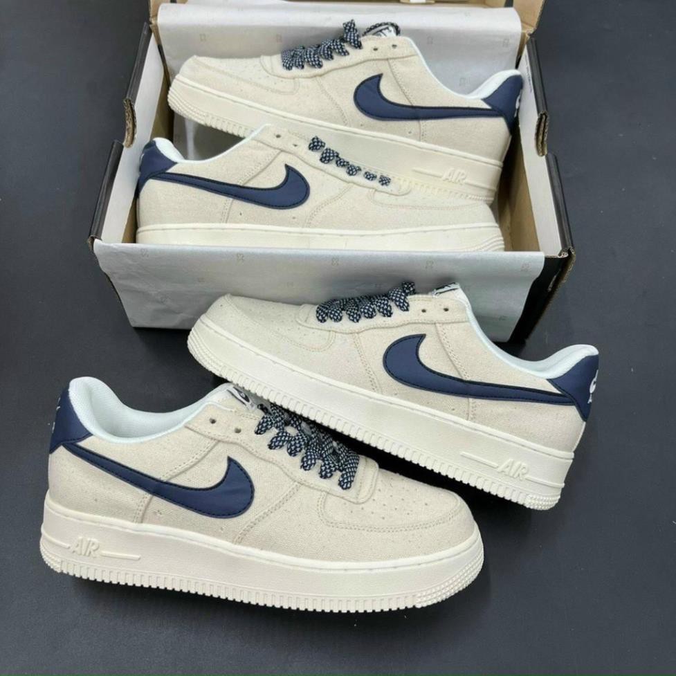 Giày thể thao Nike Canvas Navy, Giày AF1 vải vệt xanh phối đồ nam nữ trẻ trung hot new 2022 Full Box Bill