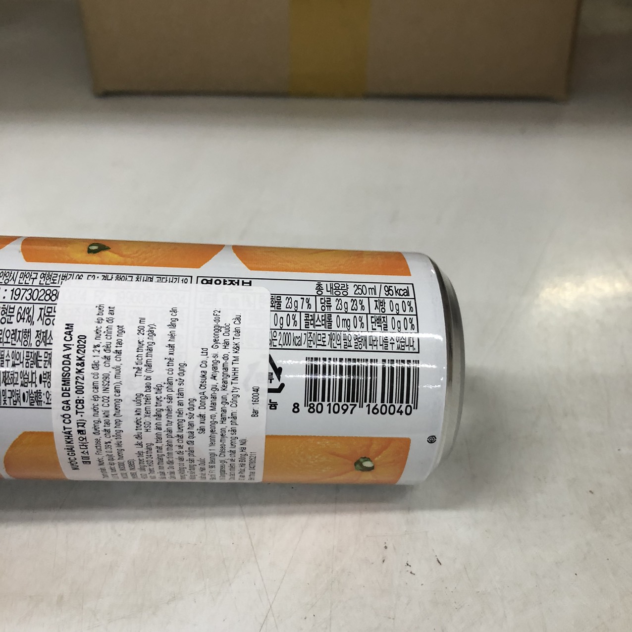 Nước Demisoda Hàn Quốc Vị Cam 250ml