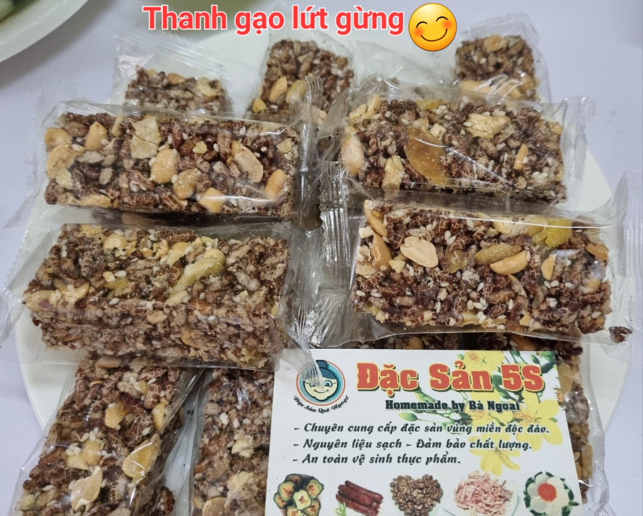 Thanh gạo lứt gừng Đặc sản 5S