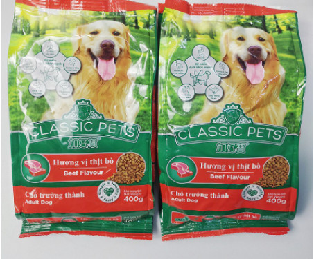 Thức ăn cho Chó Lớn - Hạt Classic Pets vị Bò 400g.