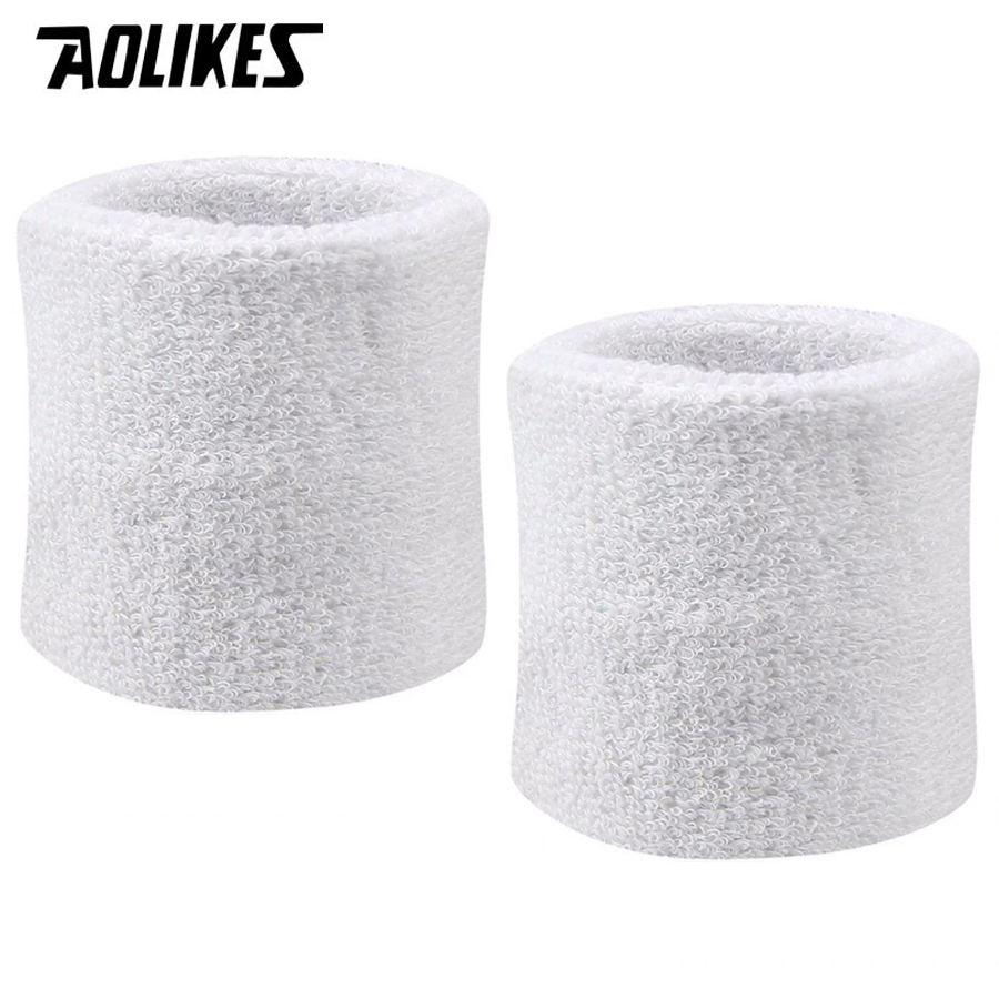 AOLIKES 1Pair Wrist Brace Support Wrap Tennis Wristband Sport Sweatband for Gym Basketball Volleyball Hand Sweat Band Polsband