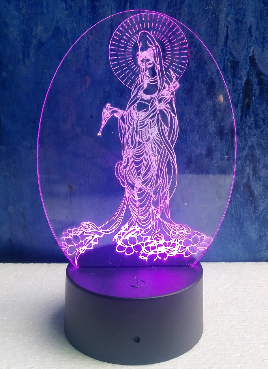 Đèn thờ phật, đèn thờ 3d hình Phật,