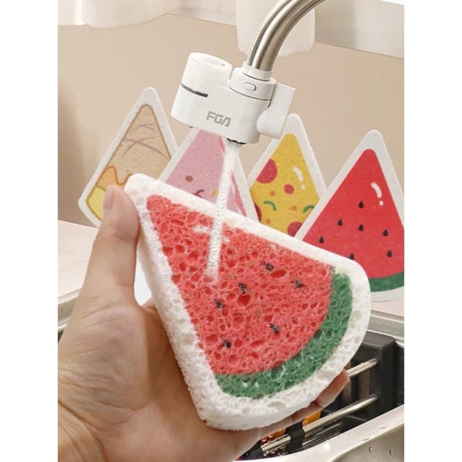 Miếng bọt biển rửa chén hình trái cây