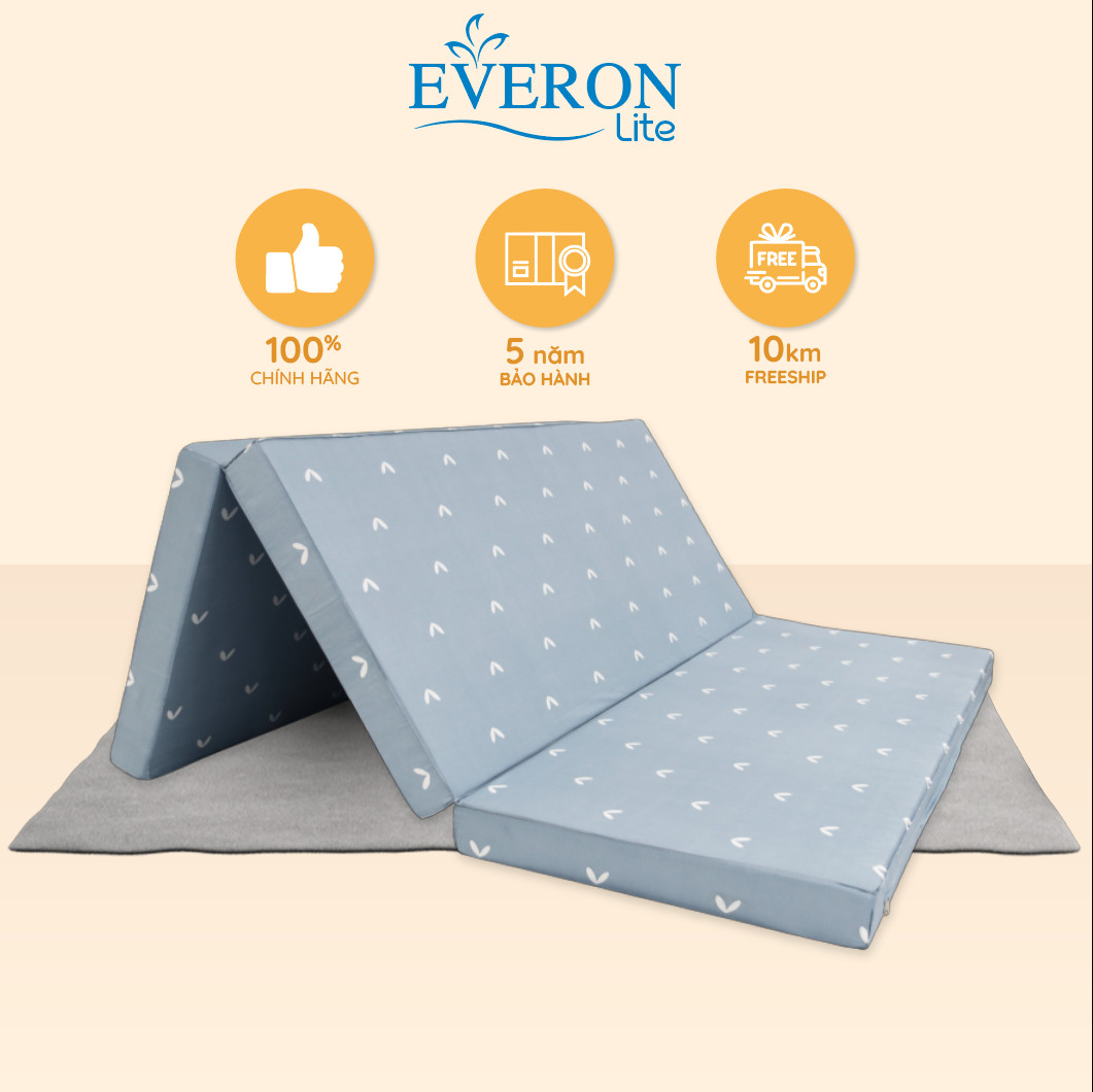 Nệm Bông Ép Gấp 3 Everon Lite, bảo hành 5 năm