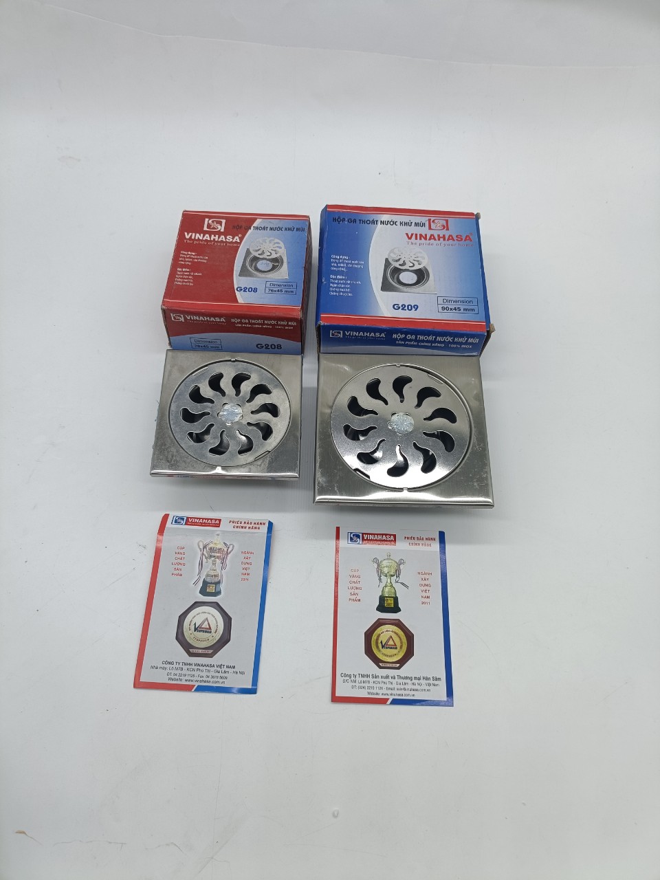 Thoát sàn inox VINAHASA D76 và D90