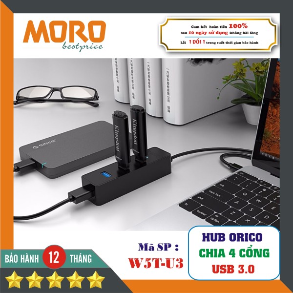 [Bộ chia USB 3.0] HUB chia 4 cổng USB 3.0 (Hub USB 3.0) Orico W5P-U3