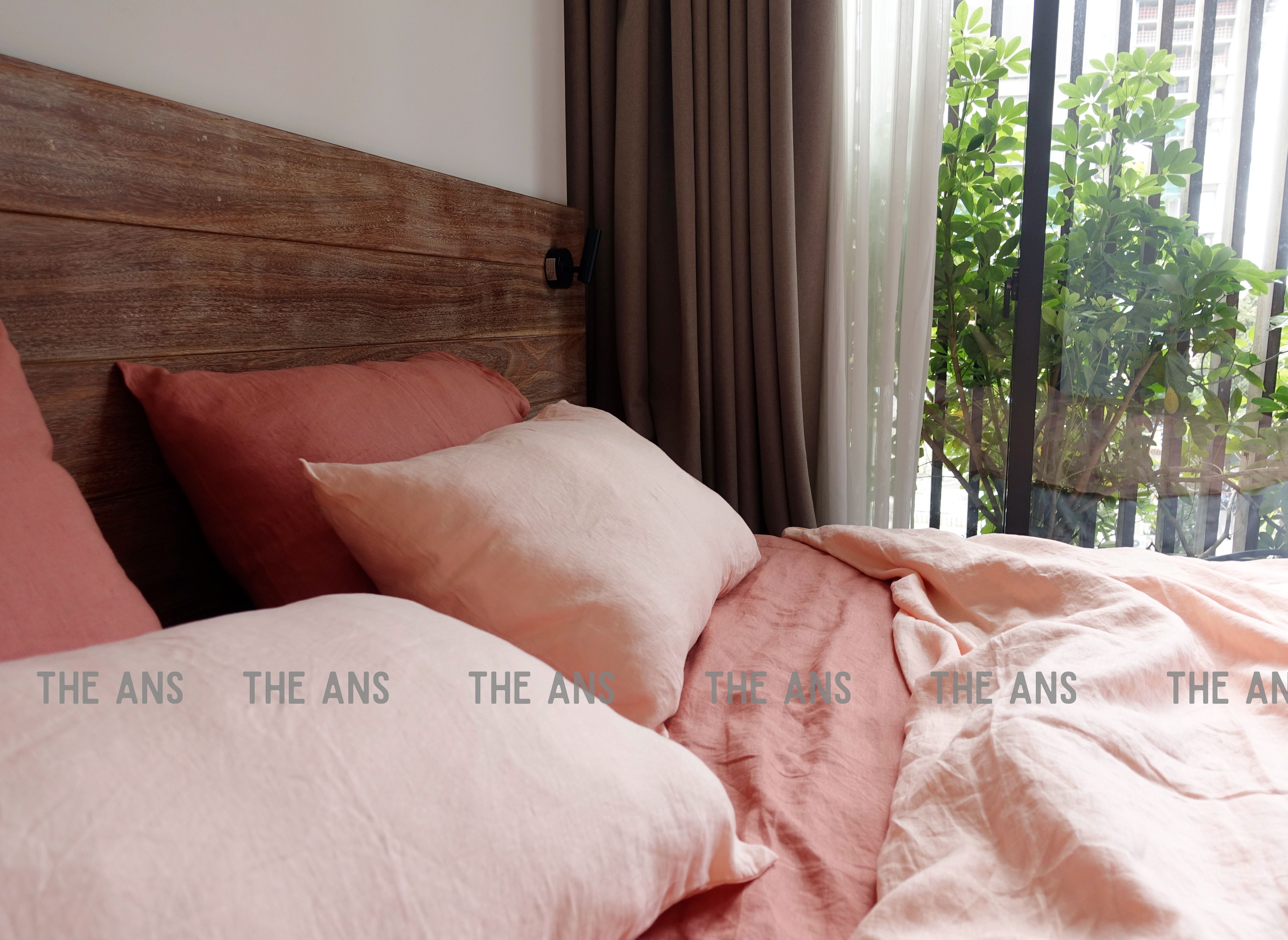 Combo 2 vỏ gối 100% linen THE ANS