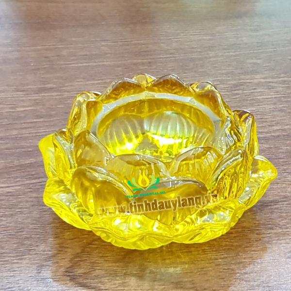 Chân nến Hoa Sen thủy tinh trong suốt