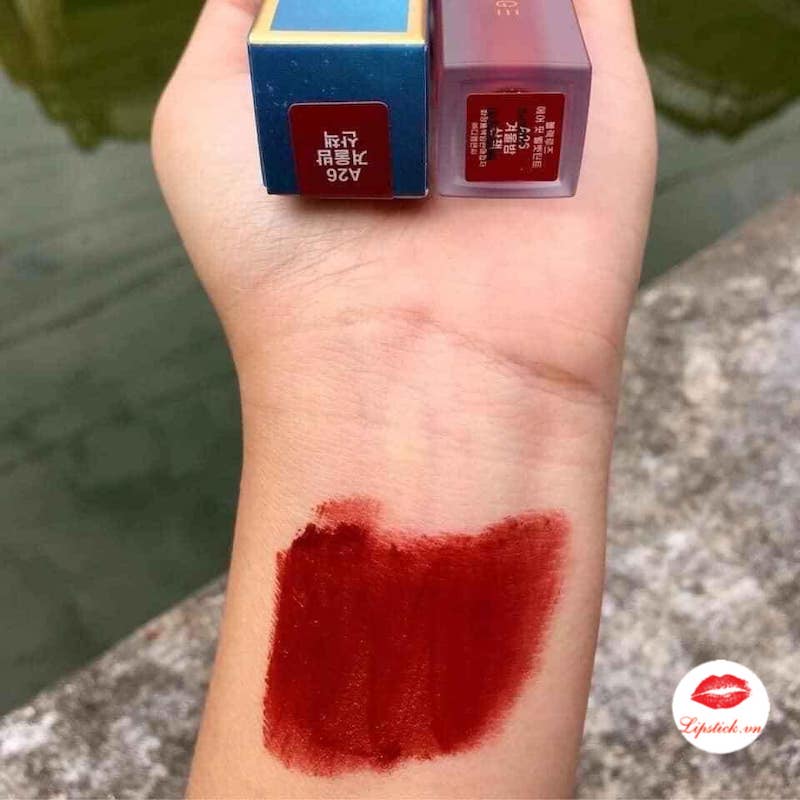 Son Kem lì Blackrouge A26- Đỏ nâu Ánh Cam