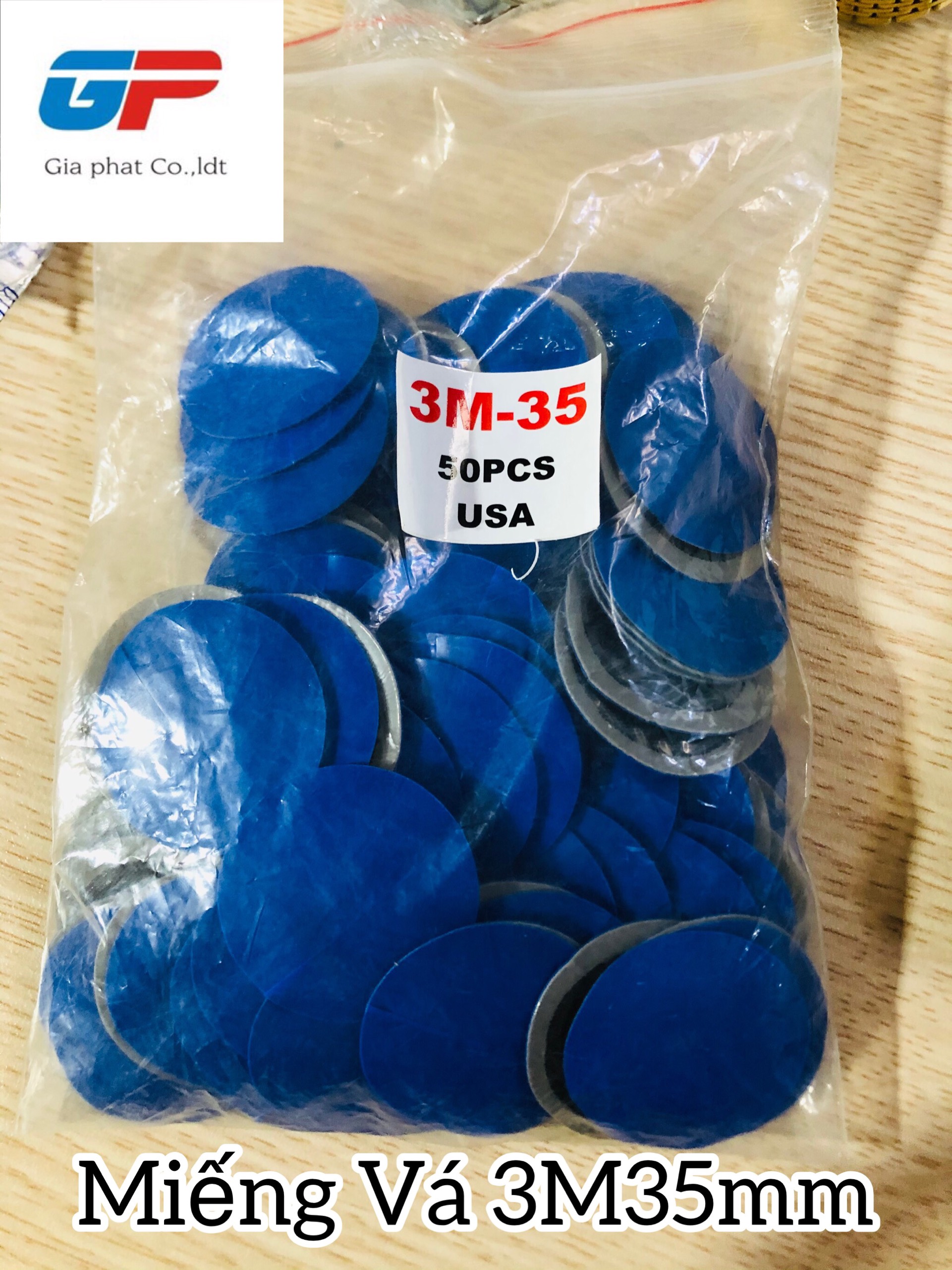 Miếng Vá Săm Xe Đạp, Xe Máy 3M ( Kích Thước 35mm ) 50 Miếng Vá Săm Xe Chuyên Dụng Khả Năng Đàn Hồi Cao, Chịu Nhiệt Tốt