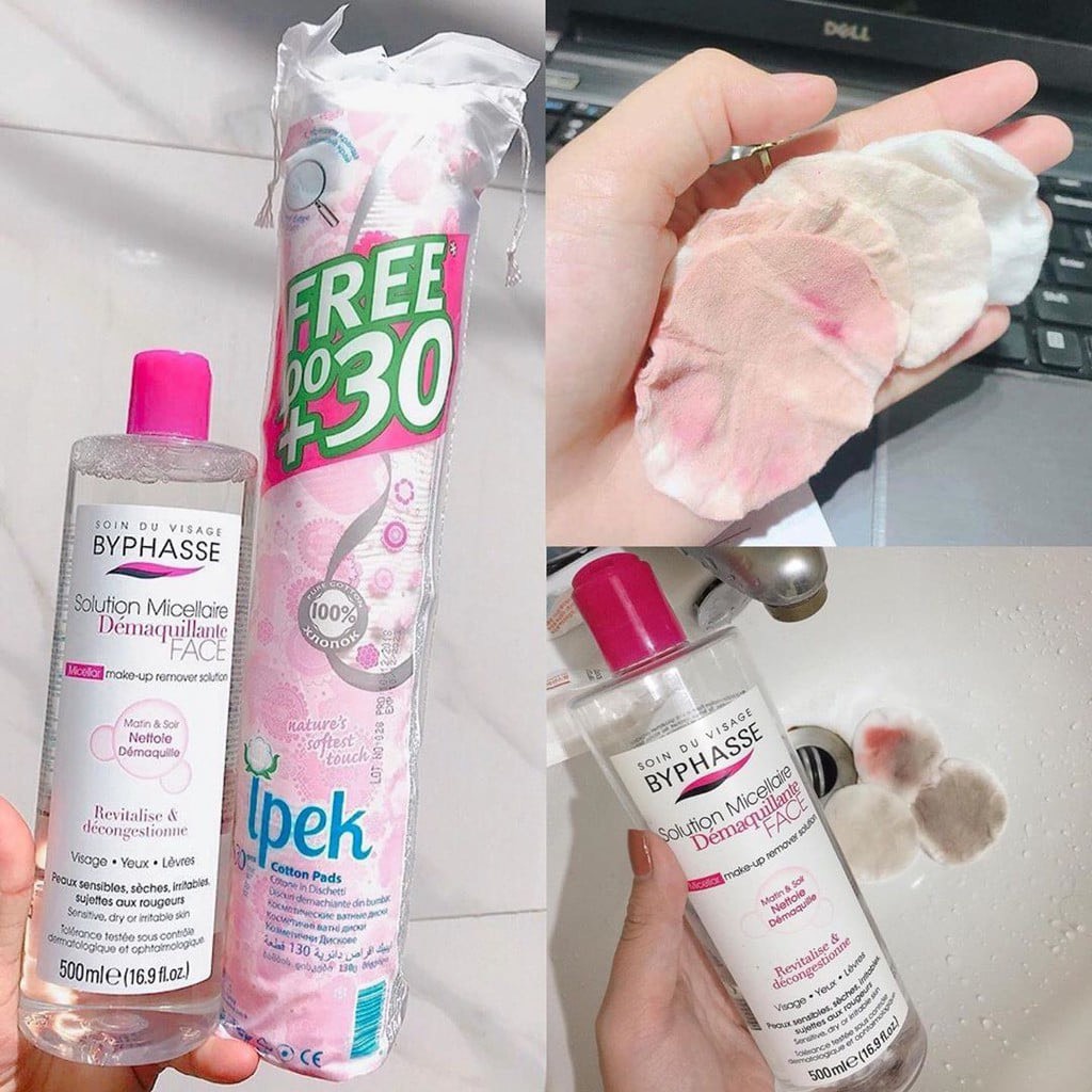 Combo tẩy trang byphase + bông tẩy trang