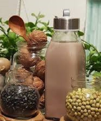 Chai thủy tinh vuông 350ml nắp dây xách