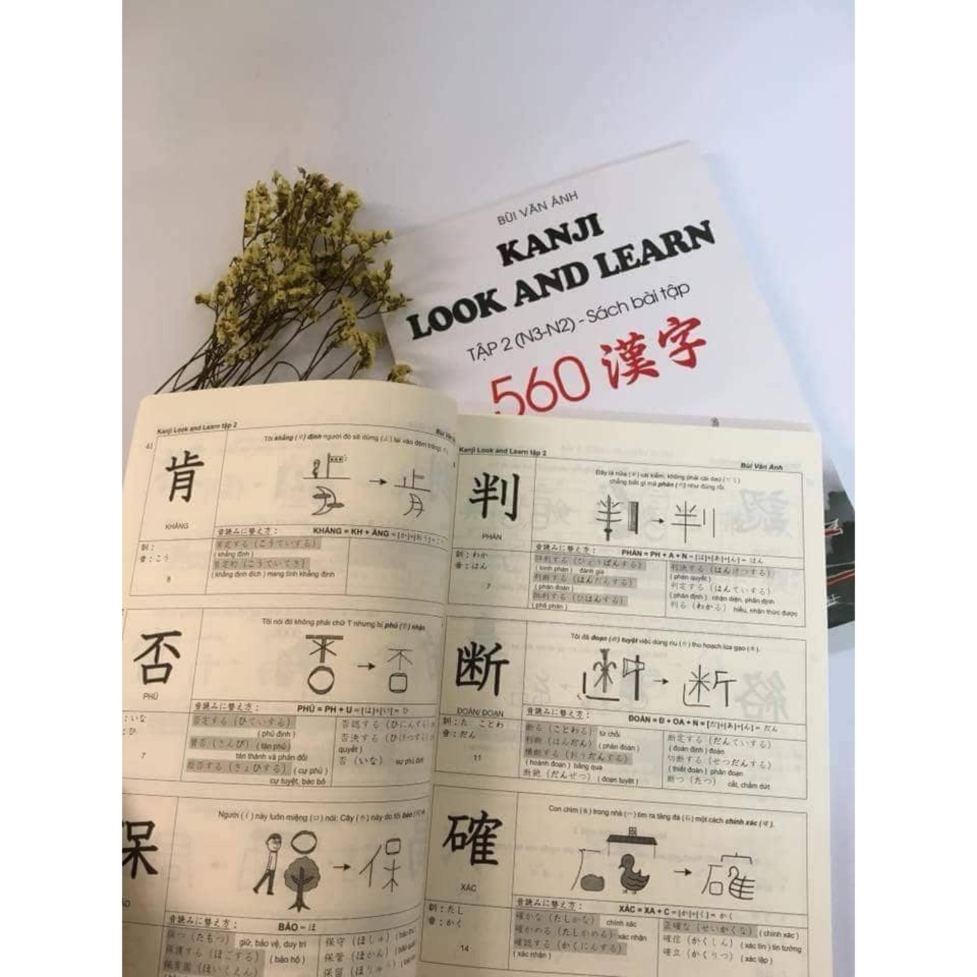 [HCM]Sách kanji look and learn 560 chữ