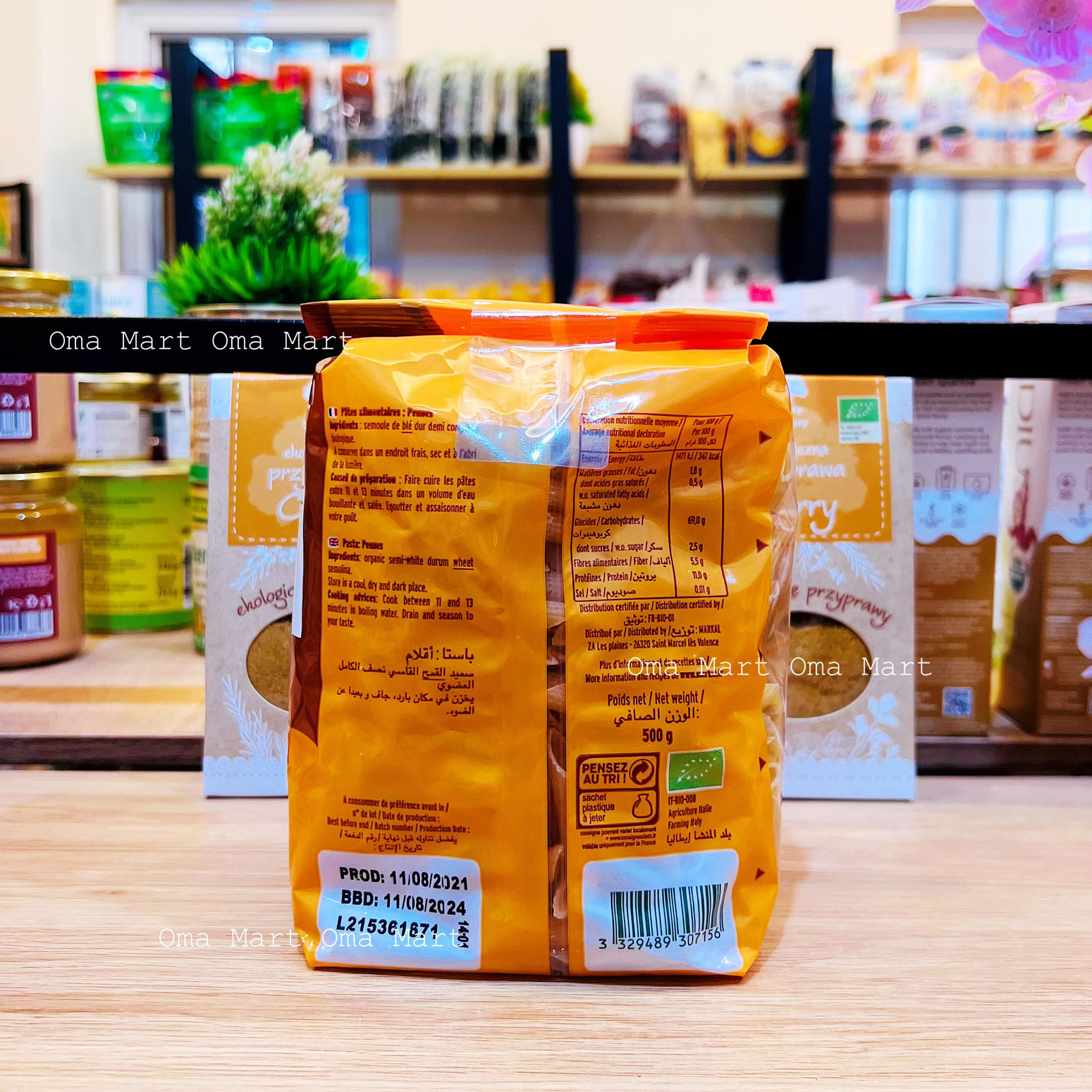 Nui ống bán lứt hữu cơ Markal 500g