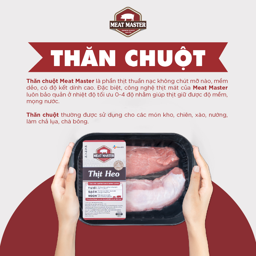 Thăn chuột heo Meat Master ( 400G ) - Thịt heo mát ngon, mềm mọng, ngọt thịt