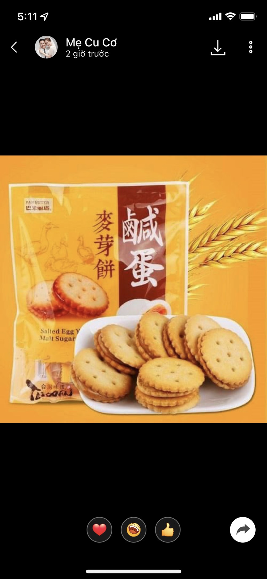 Bánh quy trứng muối bịch 500gam