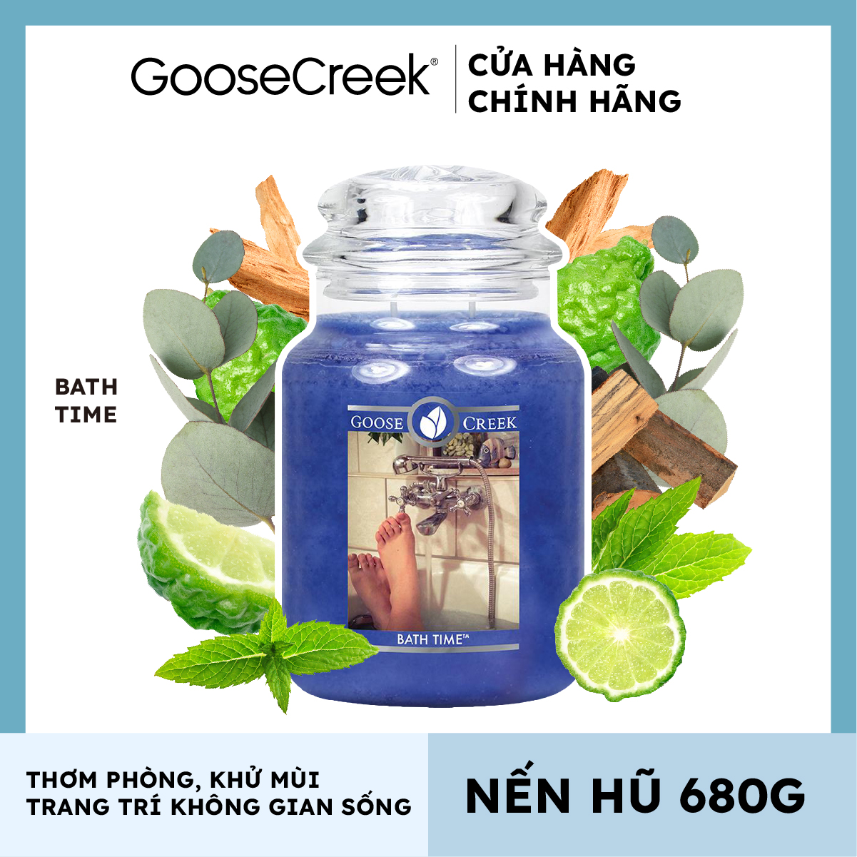 Nến hũ Goose Creek (680g) - Bath Time