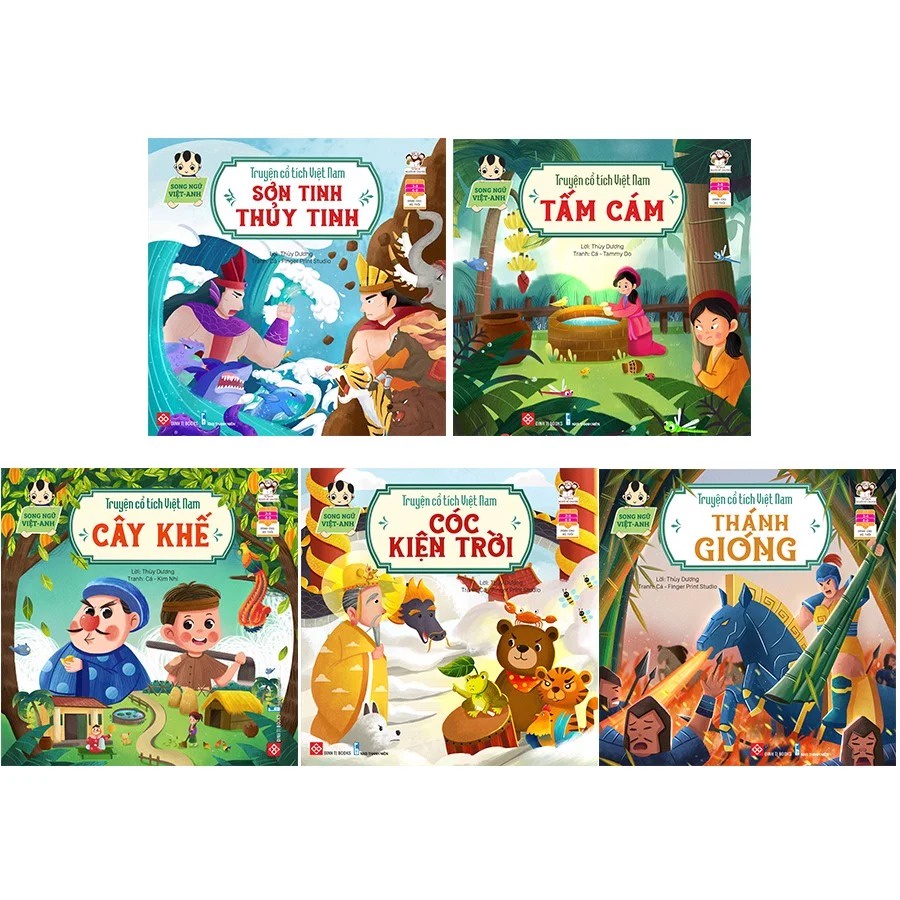 Combo 5 tập - truyện cổ tích việt nam - song ngữ việt - anh