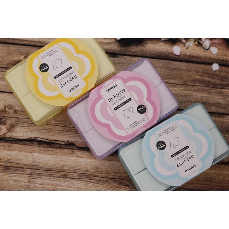 Bông Tẩy Trang Miniso Miếng Mỏng (1000 miếng)