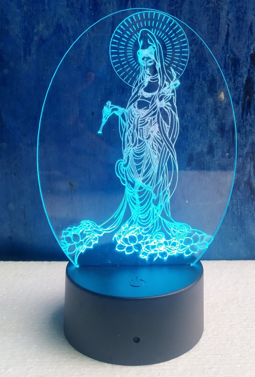 Đèn thờ phật, đèn thờ 3d hình Phật,