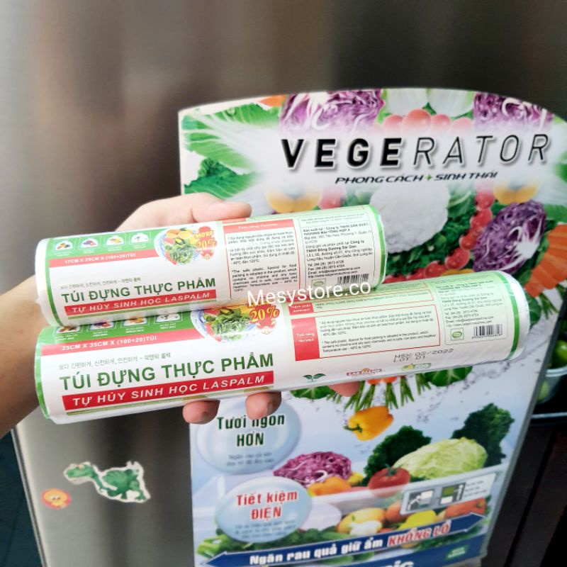 Túi Nilon Đựng Thực Phẩm Laspalm Cao Cấp Tự Hủy Sinh Học