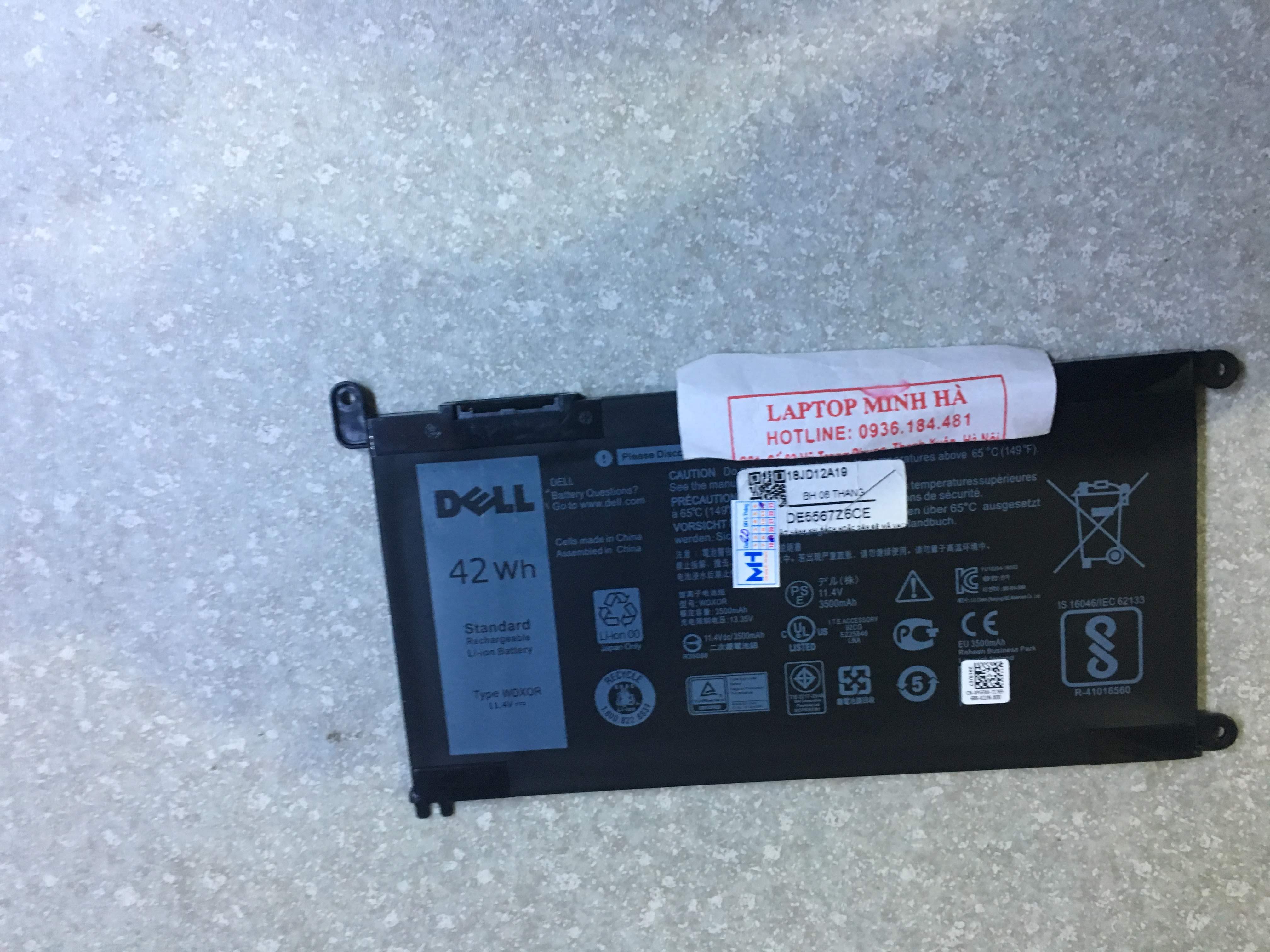 Pin laptop Dell Inspiron 7570 Zin