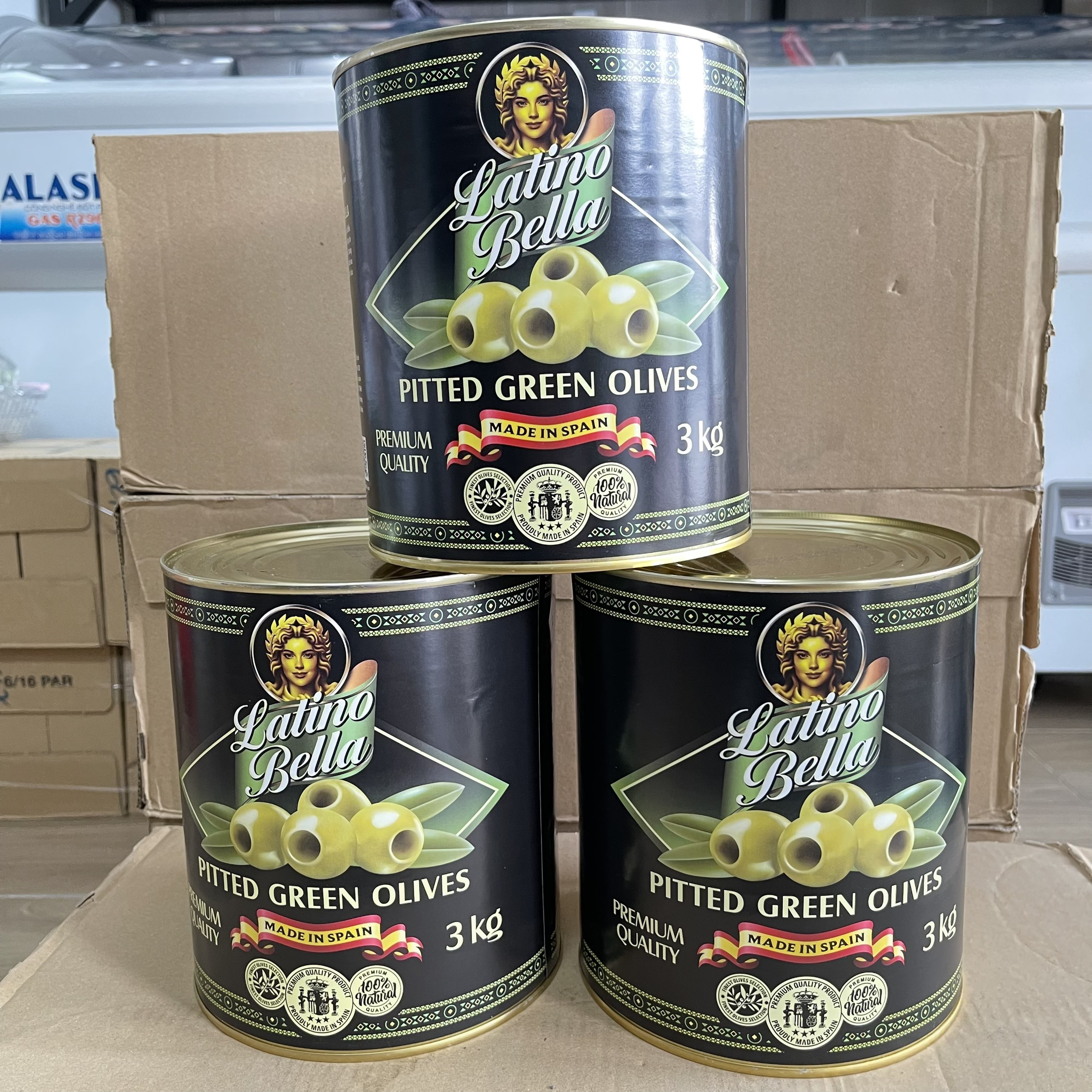 Quả Oliu Xanh Tách Hạt (Latino Bella) 3KG