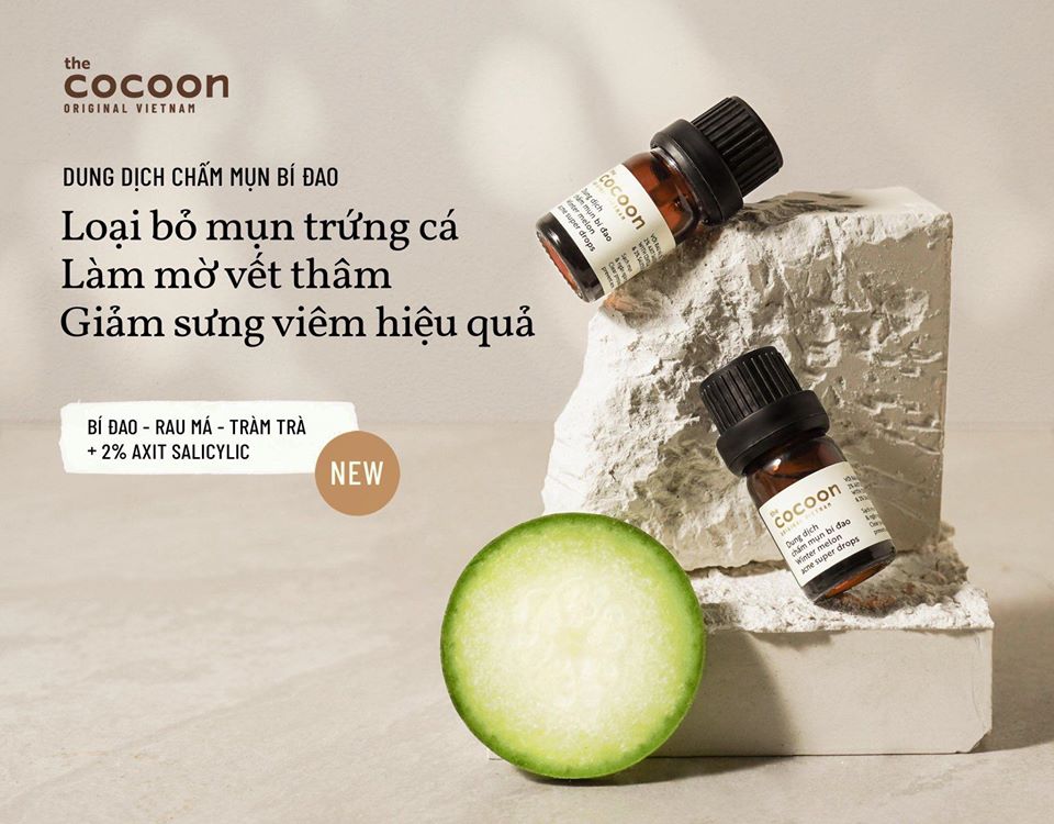 [COMBO 2 LỌ] Dung dịch chấm mụn bí đao cocoon vietnam 5ml