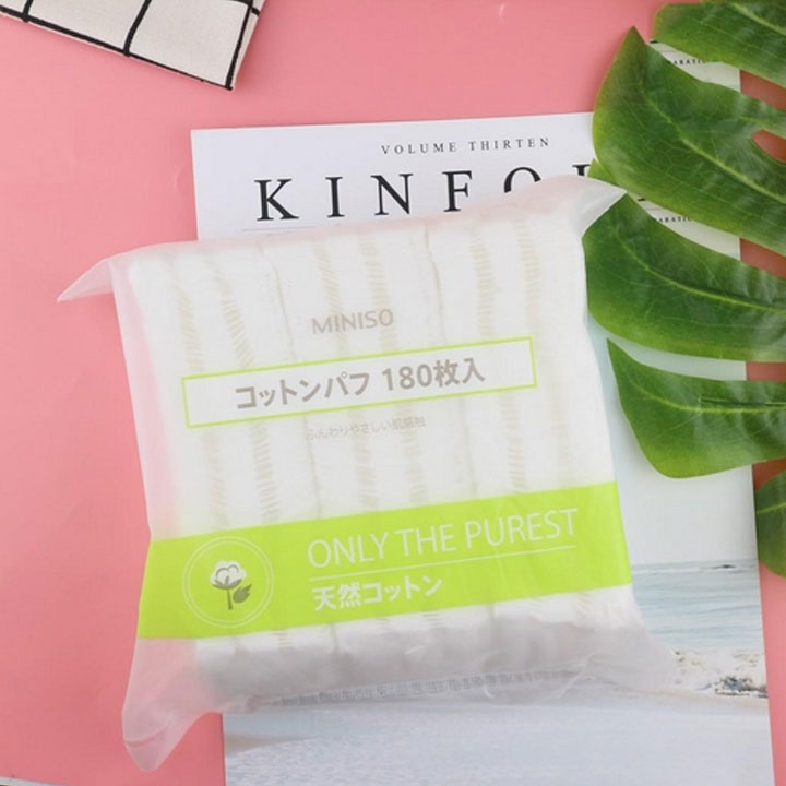 Bông Tẩy Trang Miniso 100% Cotton 180 Miếng