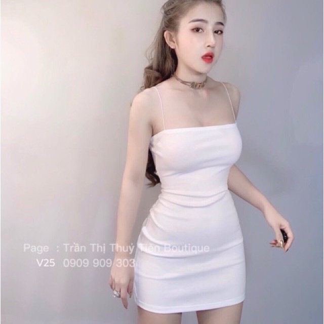 Đầm 2 dây borip xịn ôm body (ảnh thật) HOT
