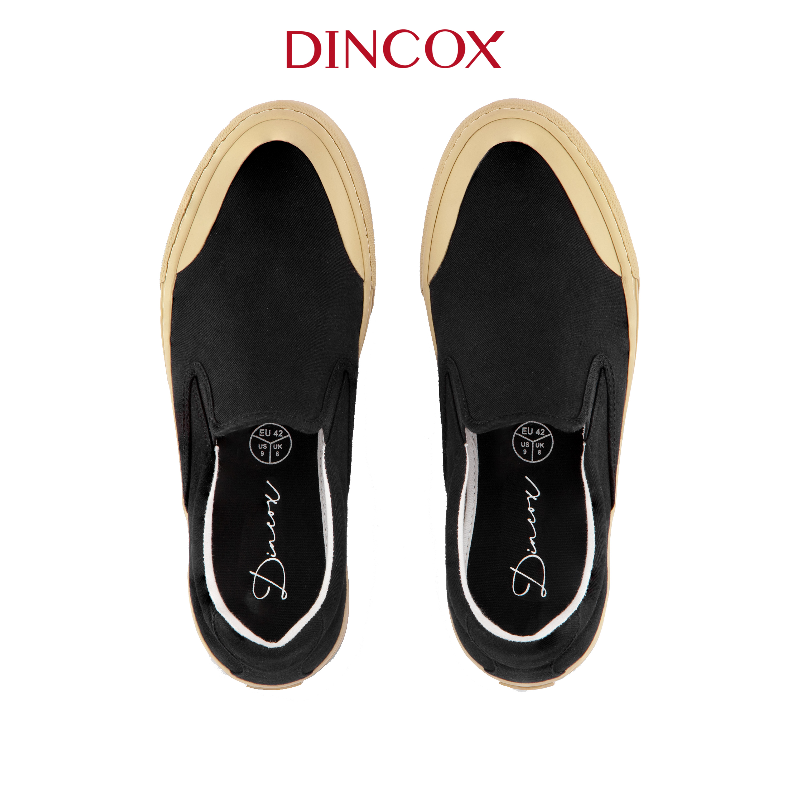 Giày Lười Sneaker Da Nam DINCOX DC20 Black Đơn Giản, Lịch Lãm Dincox