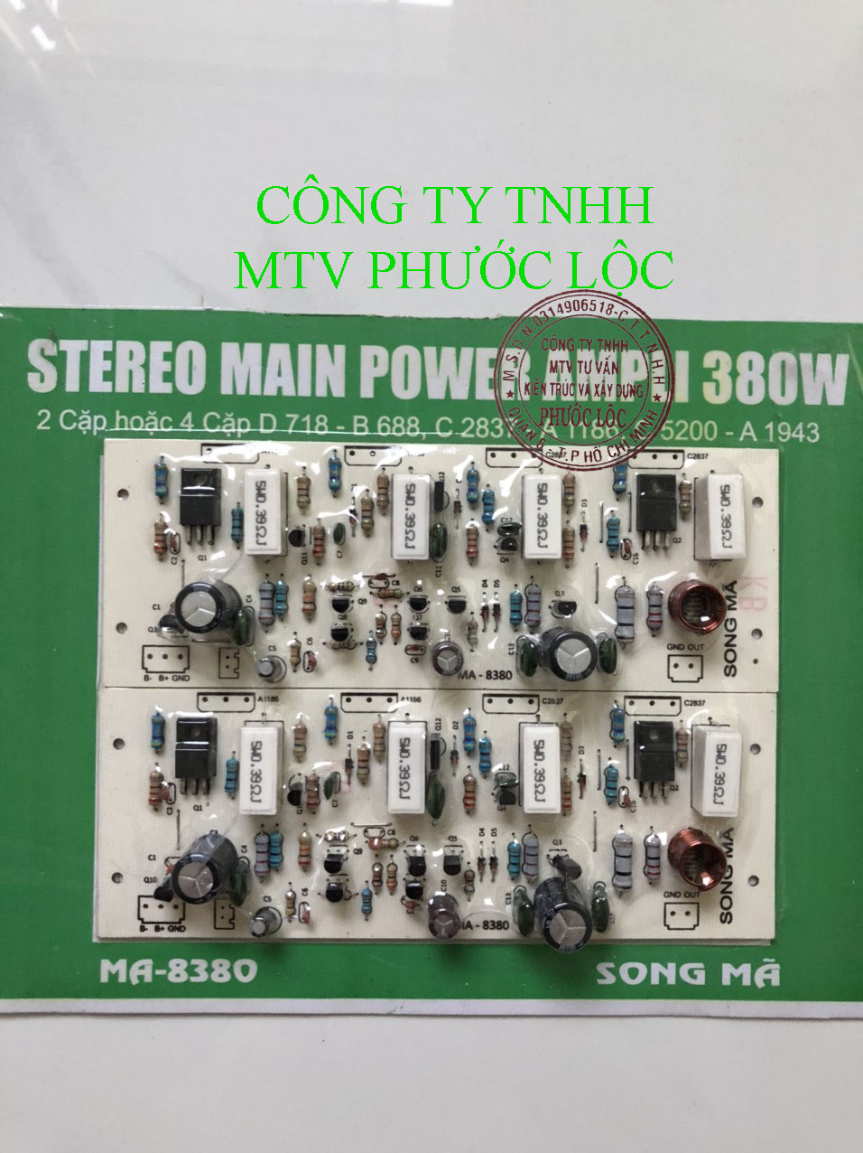 MẠCH AMPLY CÔNG SUẤT 8 SÒ 380W