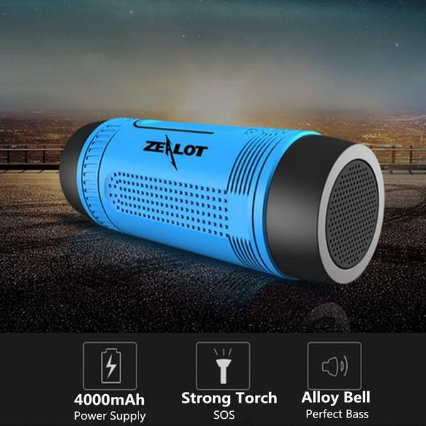 [HCM]Loa Bluetooth Zealot S1 Kiêm Đèn Pin Siêu Sáng và Sạc Dự Phòng 4000mah - BH 6 tháng - Hoàng Yến Computer