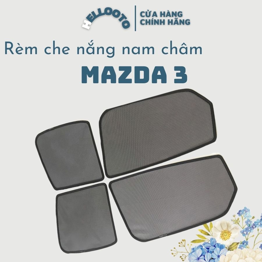 Rèm Che Nắng Nam Châm Xe Mazda 3 2020 2021- Bộ 4 Tấm, Khung Rèm Tích Hợp Sẵn Nam Châm, Vừa Zin Cho Xe, Tháo Lắp Đơn Giản Che Nắng Hiệu Quả
