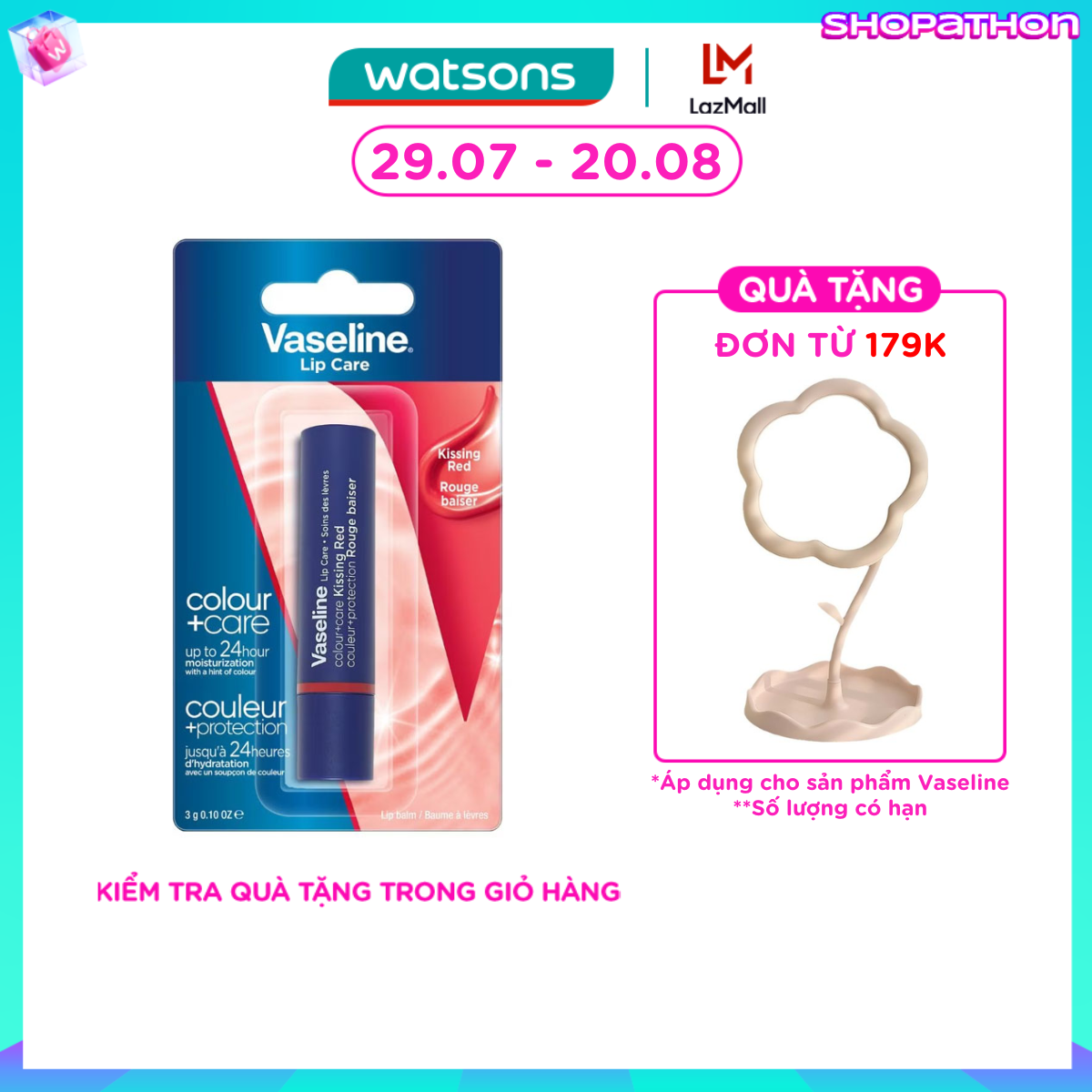 Son Dưỡng Môi Có Màu Vaseline 3g