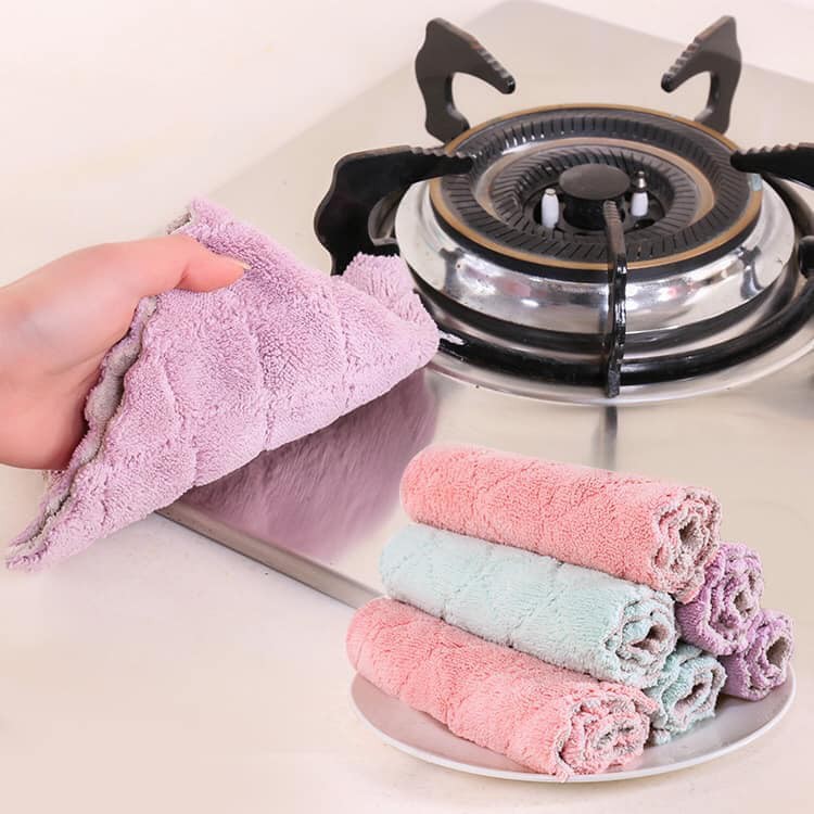 Sét 10 chiếc Khăn lau tay đa năng mềm mịn siêu thấm nước